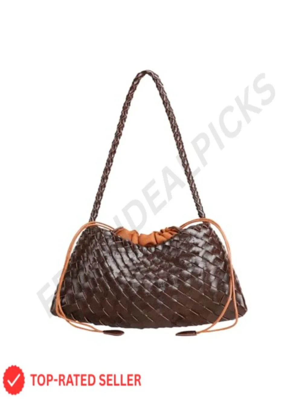 Woven Handbag Tote Shoulder Bag Hobo Purse Faux Leather Handcrafted